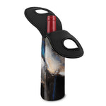 White Horse Portrait Print Single Neoprene Wine Tote