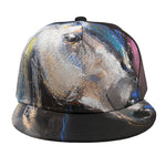 White Horse Portrait Print Snapback Cap