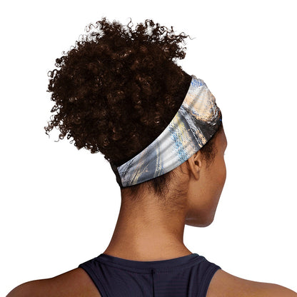 White Horse Portrait Print Sports Headband