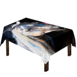 White Horse Portrait Print Tablecloth