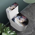 White Horse Portrait Print Toilet Lid And Tank Cover Set