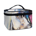 White Horse Portrait Print Travel Makeup Bag