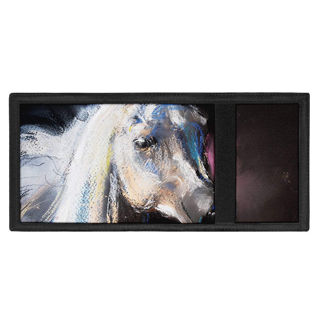 White Horse Portrait Print Trifold Wallet
