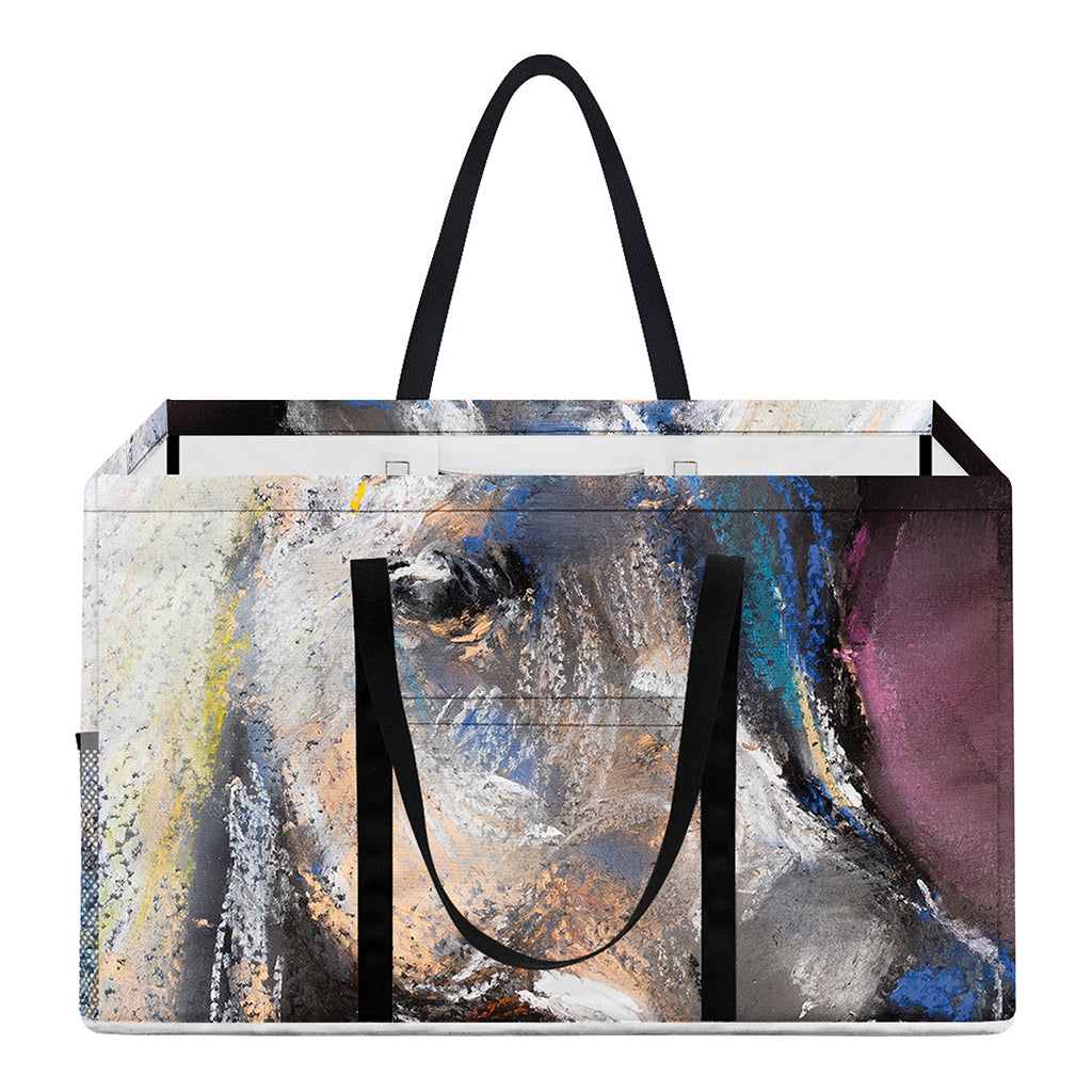 White Horse Portrait Print Utility Tote Bag