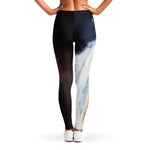 White Horse Portrait Print Women's Leggings