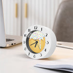 White Ice Cream Melted Print Alarm Clock