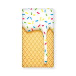 White Ice Cream Melted Print Baby Crib Sheet