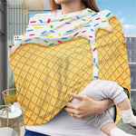 White Ice Cream Melted Print Baby Seat Cover