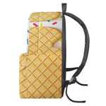 White Ice Cream Melted Print Backpack