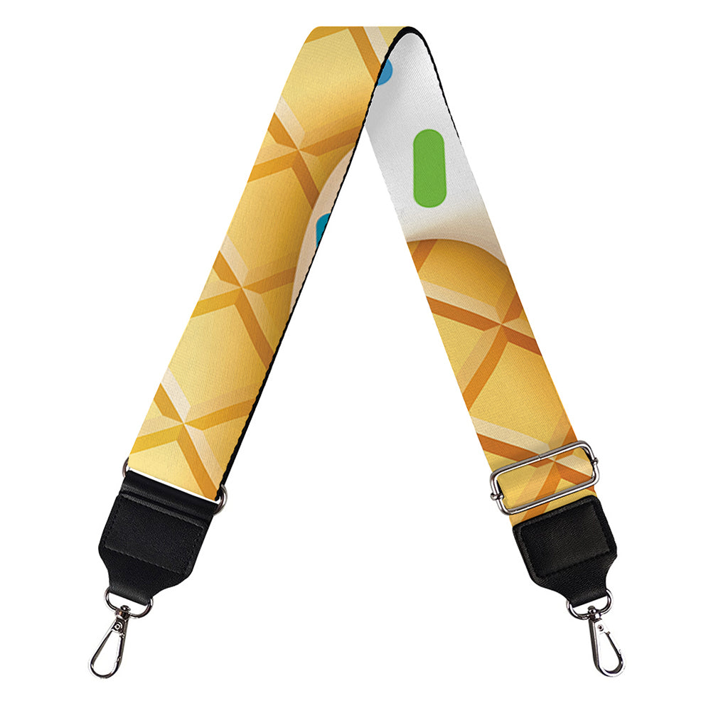 White Ice Cream Melted Print Bag Strap