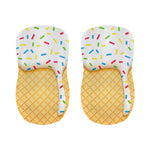 White Ice Cream Melted Print Bar Stool Covers