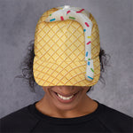 White Ice Cream Melted Print Baseball Cap