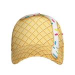 White Ice Cream Melted Print Baseball Cap