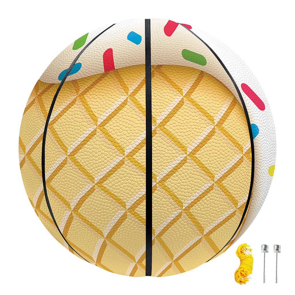 White Ice Cream Melted Print Basketball