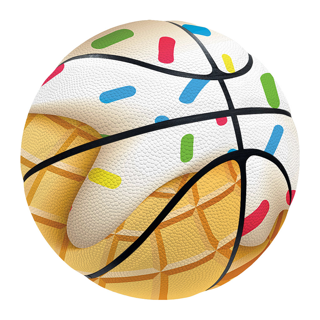 White Ice Cream Melted Print Basketball