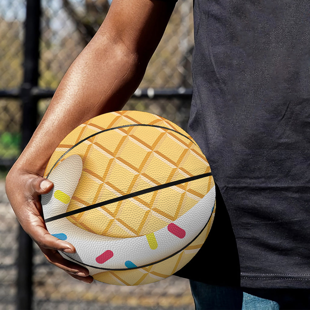 White Ice Cream Melted Print Basketball