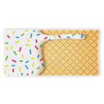 White Ice Cream Melted Print Beach Towel