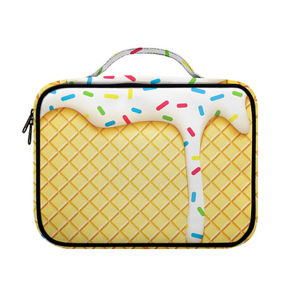 White Ice Cream Melted Print Briefcase Bible Bag