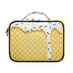 White Ice Cream Melted Print Briefcase Bible Bag