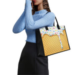 White Ice Cream Melted Print Canvas Tote Bag