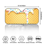 White Ice Cream Melted Print Car Windshield Sun Shade