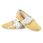 White Ice Cream Melted Print Casual Shoes