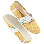 White Ice Cream Melted Print Casual Shoes