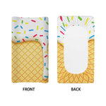 White Ice Cream Melted Print Changing Pad Cover