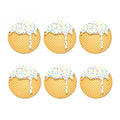 White Ice Cream Melted Print Coaster Set