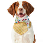 White Ice Cream Melted Print Dog Bandana