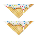 White Ice Cream Melted Print Dog Bandana