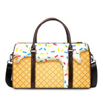 White Ice Cream Melted Print Duffle Bag