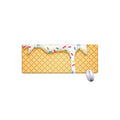 White Ice Cream Melted Print Extended Mouse Pad