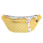 White Ice Cream Melted Print Fanny Pack