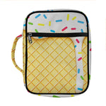 White Ice Cream Melted Print Front Pocket Bible Bag