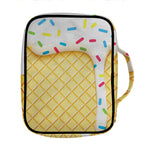 White Ice Cream Melted Print Front Pocket Bible Bag