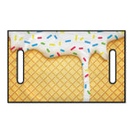 White Ice Cream Melted Print Golf Cart Seat Cover