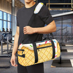 White Ice Cream Melted Print Gym Bag