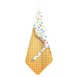 White Ice Cream Melted Print Hand Towel