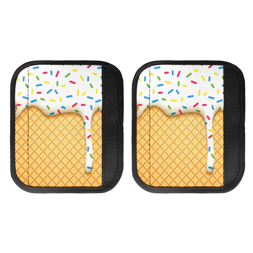White Ice Cream Melted Print Handle Covers
