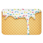 White Ice Cream Melted Print Indoor Door Mat