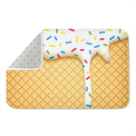White Ice Cream Melted Print Indoor Door Mat