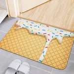 White Ice Cream Melted Print Indoor Door Mat