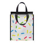 White Ice Cream Melted Print Insulated Lunch Tote