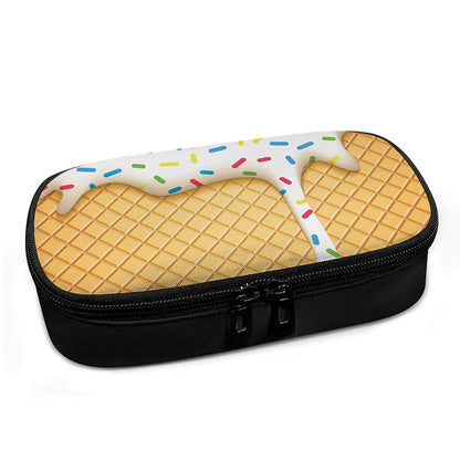 White Ice Cream Melted Print Insulin Cooler Travel Case