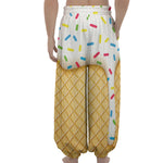 White Ice Cream Melted Print Lantern Pants