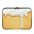 White Ice Cream Melted Print Laptop Sleeve