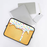 White Ice Cream Melted Print Laptop Sleeve