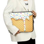 White Ice Cream Melted Print Laptop Sleeve