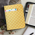 White Ice Cream Melted Print Leather Bible Cover